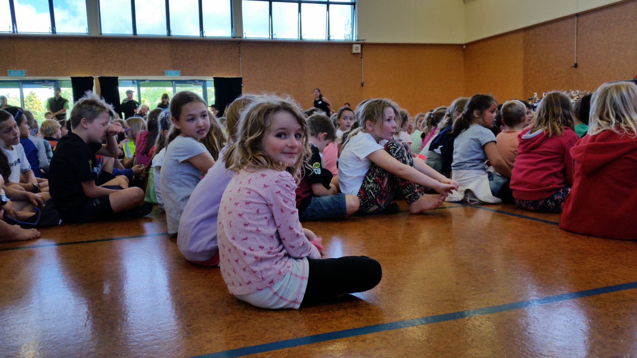 Jolan in the school hall during prize giving