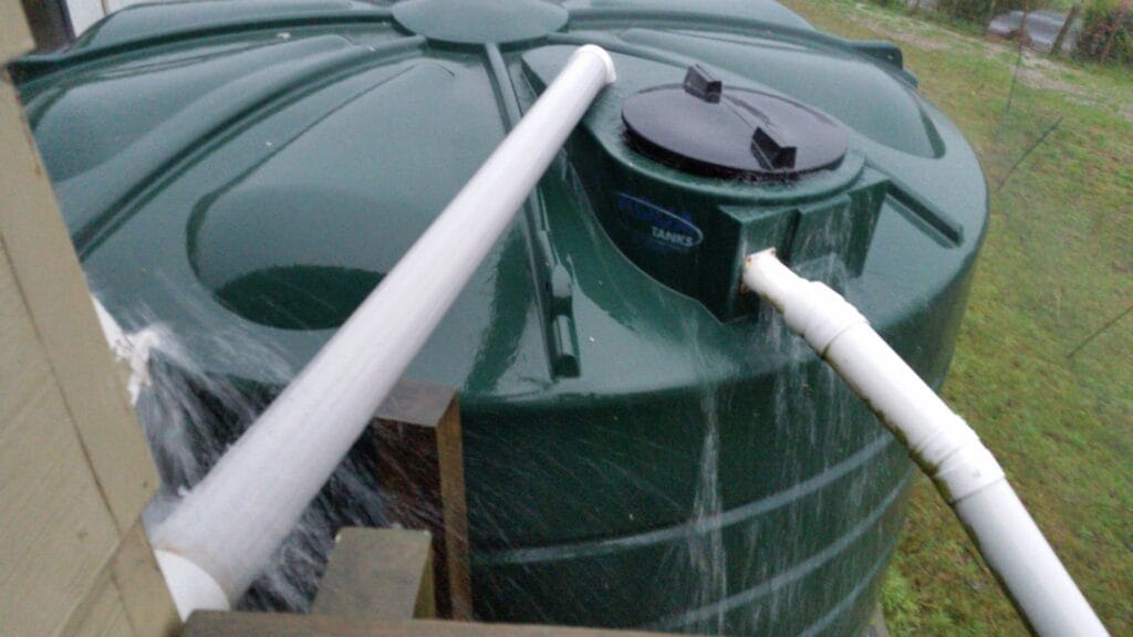Too much water for the tank, all is overflowing.