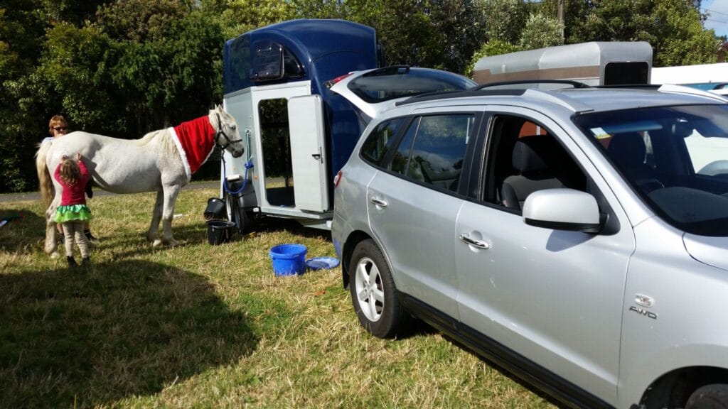 Shady next to the new trailer