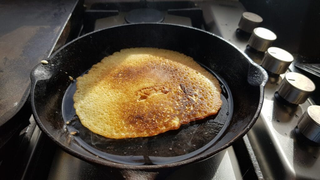 Pan with a pancake
